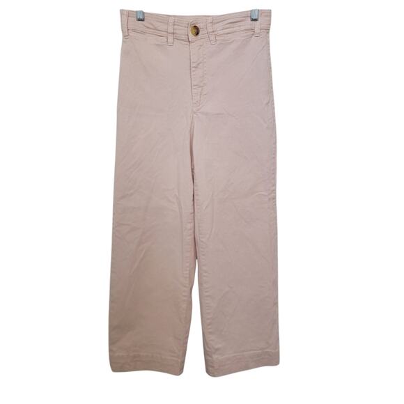 Marine Layer Bridget Wide Leg Flat Front Chino Sz 4 Pant 14650 High Waist Pastel - Picture 1 of 14